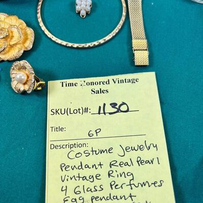 GP Costume Jewelry and vintage empty perfume bottles