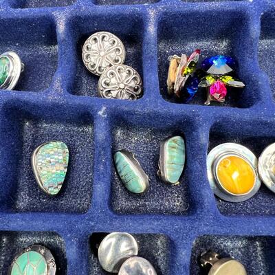 6 Pr ( 5 SS)  1950s-70s Vintage Clip on pais, 5 Sterling Singles
