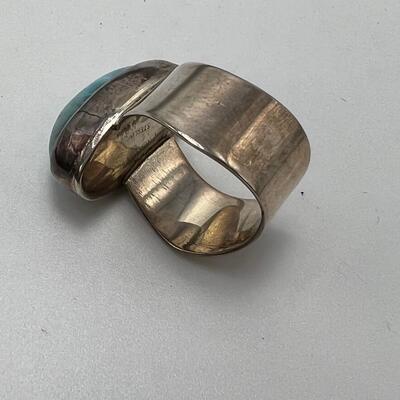 SS 12 Grm Size 7 Ring with 1" gem Quality stone