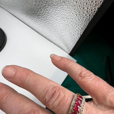 Dark Pink Sapphire Diamond 18K Gold Ring