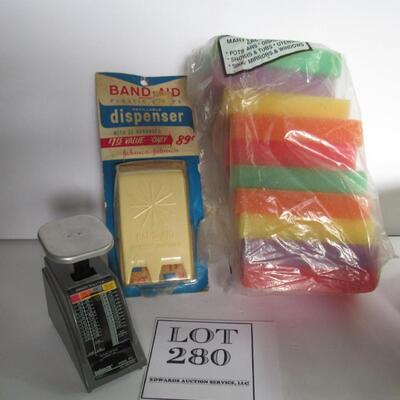 Vintage Unopened and Unused Band Aid Dispenser, Older Small Scale, Sponges