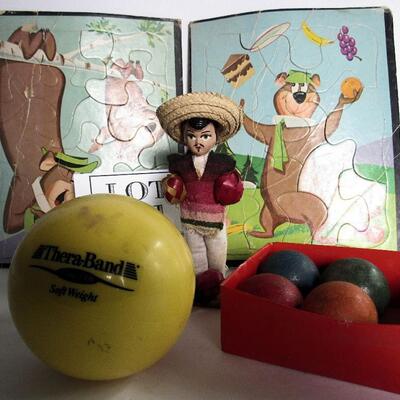 Exercise Therapy Ball, Small Wood Balls, Ethnic Doll, Yogi Bear Puzzles