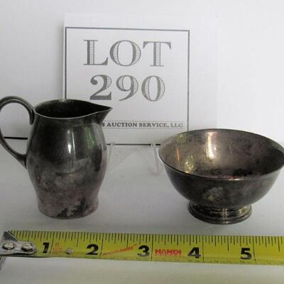 Reed and Barton Miniature Silver Plate Paul Revere Sugar and Creamer Set
