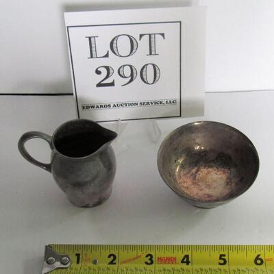 Reed and Barton Miniature Silver Plate Paul Revere Sugar and Creamer Set