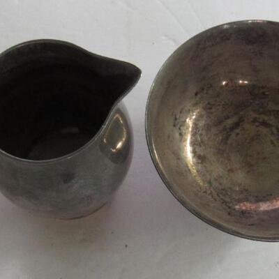 Reed and Barton Miniature Silver Plate Paul Revere Sugar and Creamer Set