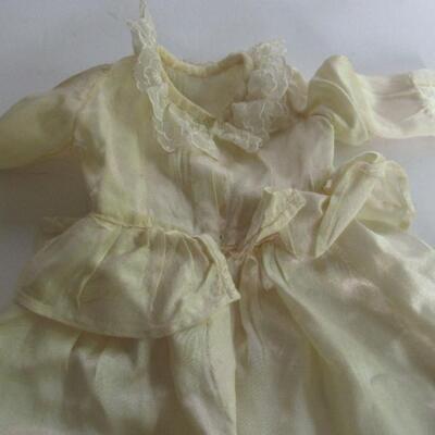 1940-50s Doll Wedding Dress for 17" Doll and Large Doll Hat