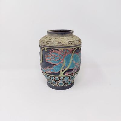 BEAUTIFUL HANDMADE POTTERY VASE SIGNED WILKERSON 10-66