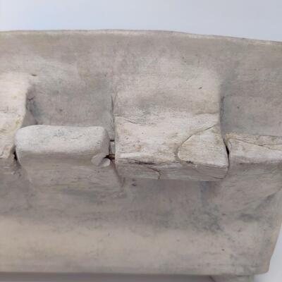 UNIQUE POTTERY HINGED CHEST SIGNED M WILKERSON 4-65