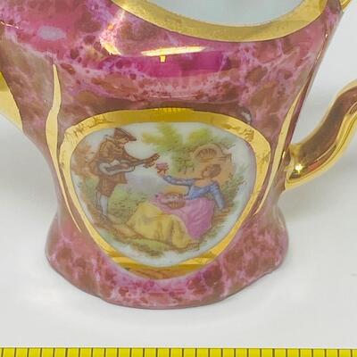 ELEGANT LIMOGES MINIATURE PORCELAIN WATERING CAN