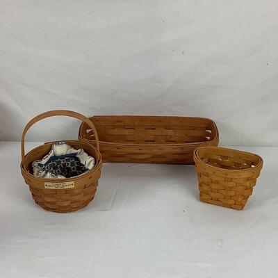 Lot 5376. Longaberger Miniature Baskets and Tree