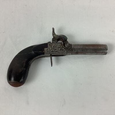 Lot. 5383  Antique Pocket Pistol, Serial # 48 / Antique World War II Cooking Kit
