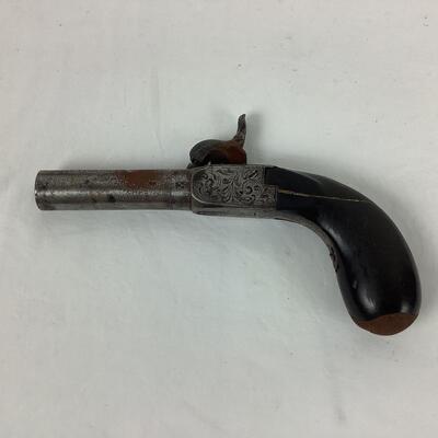 Lot. 5383  Antique Pocket Pistol, Serial # 48 / Antique World War II Cooking Kit