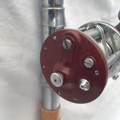 5371 Vintage Sears & Roebuck Boat & Pier Fishing Rod w/ #9 Penn Peerless Reel