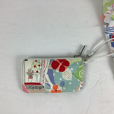 Lot  5388.  Talbots Top ( size Medium ) with Matching Wristlet / additional change purses/address& wallet combo