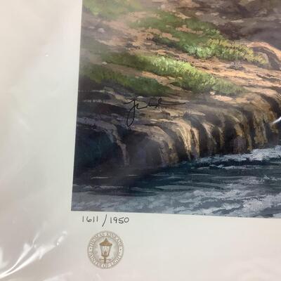 Lot. 5394. Thomas Kinkade â€œ Foothill Autumn Hill â€œ Print # 1611/1950 ( authenticity included ) & Thomas Kinkade â€œ Masterworks...