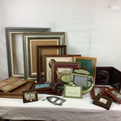 Lot. 5396.  Lot of Wooden & Leather Picture  Frames