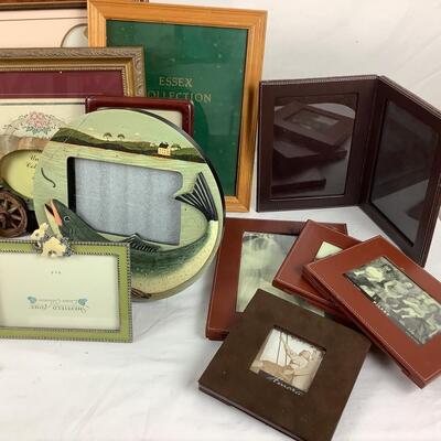 Lot. 5396.  Lot of Wooden & Leather Picture  Frames