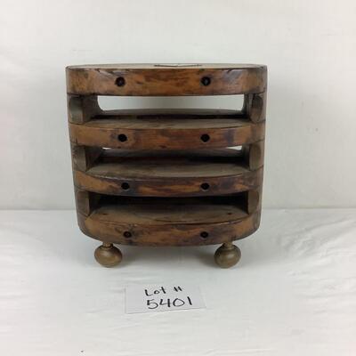 Lot. 5401. Custom Table Made of Vintage Wooden Pulley & Brass Door Handles