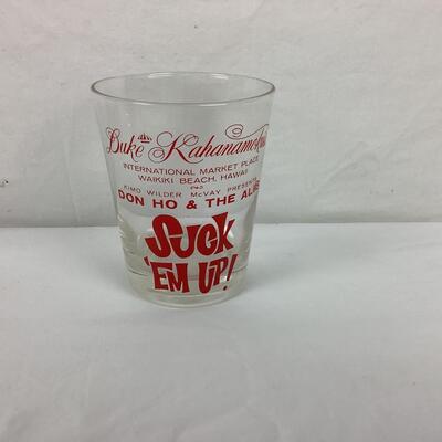 Lot. 5405. Seven Duke Kahanamokus, International Market Place, Waikiki Beach HI, Don Ho & The Aliâ€™s â€œ Suck â€˜Em Up !  â€œ  Glasses