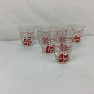 Lot. 5405. Seven Duke Kahanamokus, International Market Place, Waikiki Beach HI, Don Ho & The Aliâ€™s â€œ Suck â€˜Em Up !  â€œ  Glasses