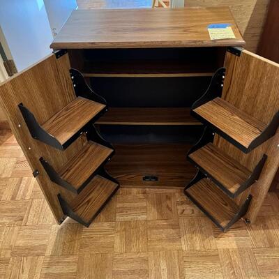 Wooden brown Locking media case