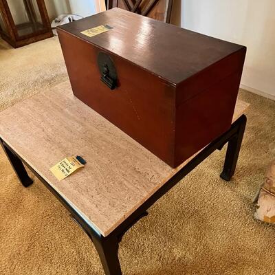 Vintage Rosewood Chinese locked box