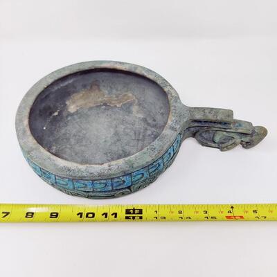 DECORATIVE NATIVE AMERICAN STYLE POTTERY DISH SIGNED M. WILKERSON 69