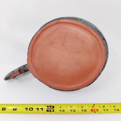 DECORATIVE NATIVE AMERICAN STYLE POTTERY DISH SIGNED M. WILKERSON 69