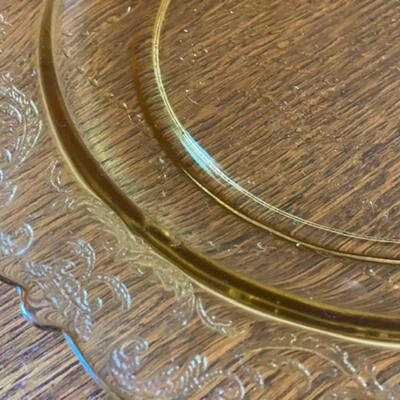 Platter by Federal Glass - Amber Depression Glass 6.5