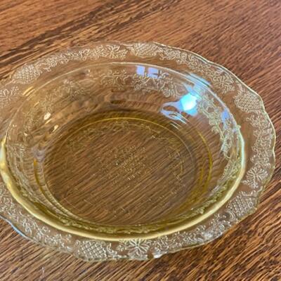 Amber Depression Glass - Small Bowl 6.5