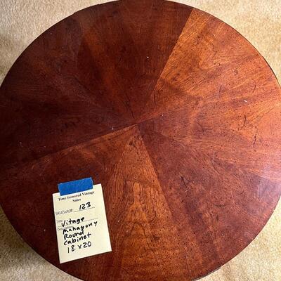 Vintage round console game cabinet