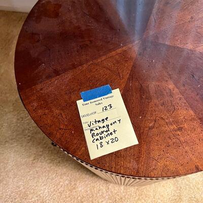 Vintage round console game cabinet