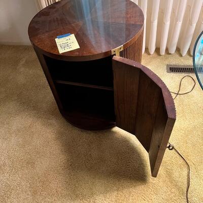 Vintage round console game cabinet