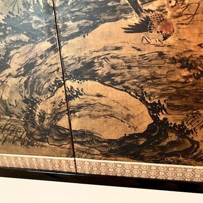 67â€ vintage Chinese folding screen