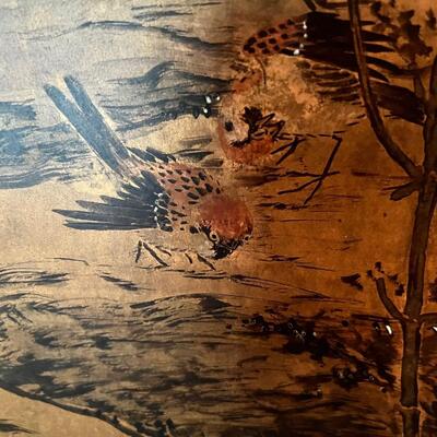67â€ vintage Chinese folding screen