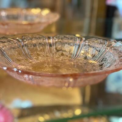 Pink Depression Glass Bowl 8