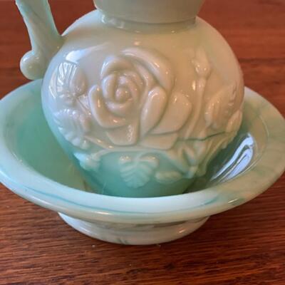 Avon Turquoise Pitcher and Bowl Decanter