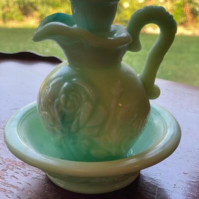 Avon Turquoise Pitcher and Bowl Decanter