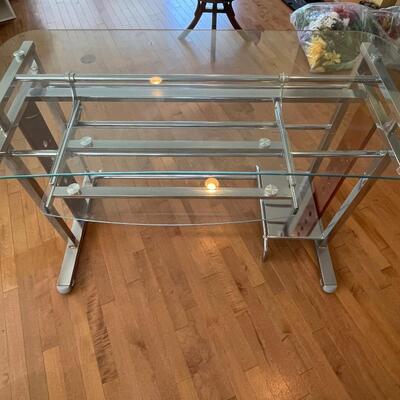 Chrome & Glass desk - Modern design