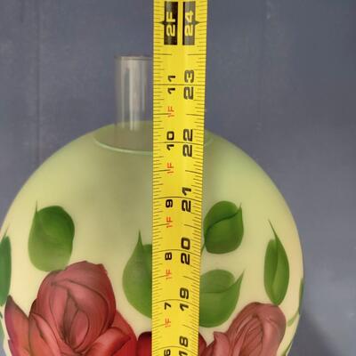 ANTIQUE VICTORIAN DOUBLE GLOBE HURRICANE 3-WAY LAMP