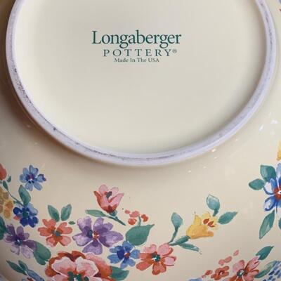 LOT 27R:  Longaberger Pottery Bowl - Spring Floral Pattern