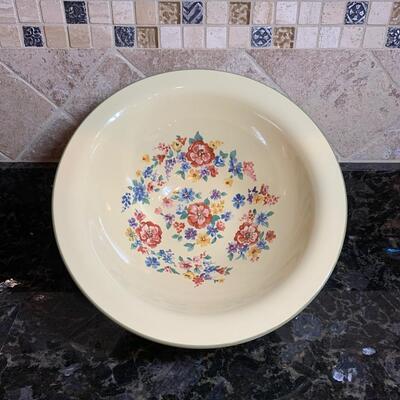 LOT 27R:  Longaberger Pottery Bowl - Spring Floral Pattern