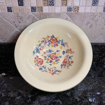 LOT 27R:  Longaberger Pottery Bowl - Spring Floral Pattern