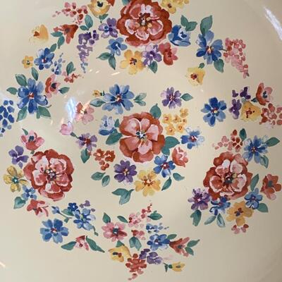LOT 27R:  Longaberger Pottery Bowl - Spring Floral Pattern