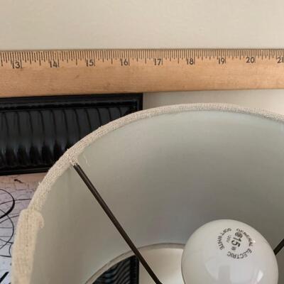 LOT 43R: Home Decor: "Calligraphe" Print  & Accent Lamp