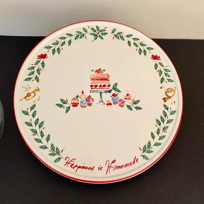 LOT 46R:  Lenox Collection Holiday Napkin Holder, Cover Cake/Sweets Plate, Fruits of Life Bowl & More