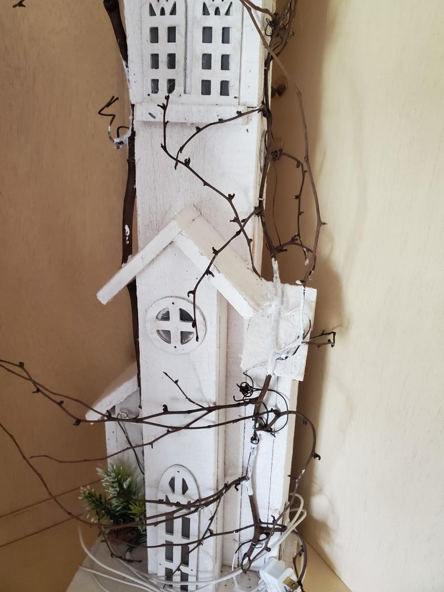 LOT 59G: Church and Santa Christmas Decoration | EstateSales.org