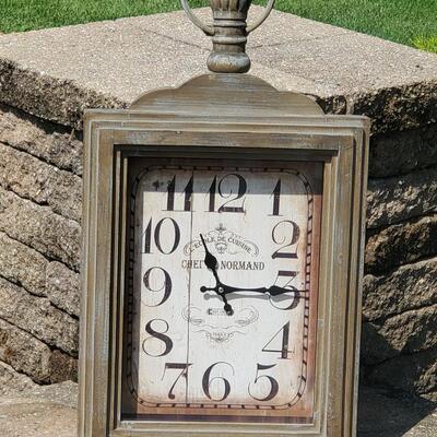 LOT 67G:  Home Decor Wall Clock w/Distressed Wood Finish