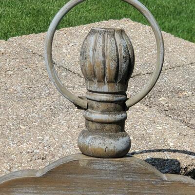 LOT 67G:  Home Decor Wall Clock w/Distressed Wood Finish