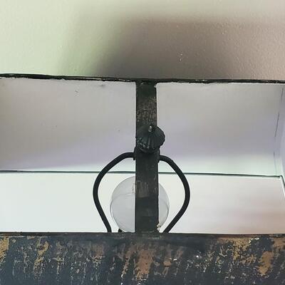 LOT 69G: Rustic All Metal Table Lamp